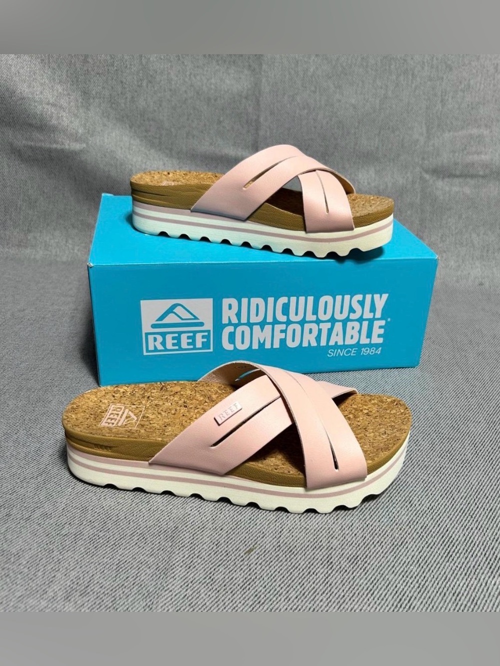 Reef Women's Pink Crosstown Platform Slide - Reef Size 7 NWT